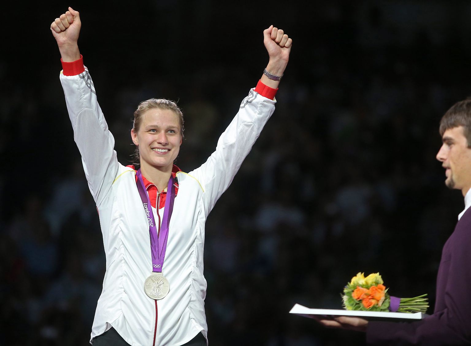 Na, es geht doch! Britta Heidemann gewinnt in London Silber mit dem Degen.  