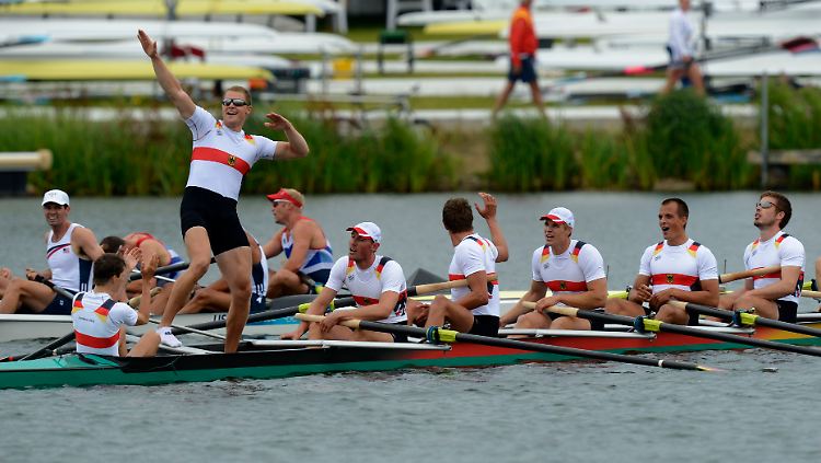 Wenn der Favorit gewinnt: die deutschen Ruderer im Achter.