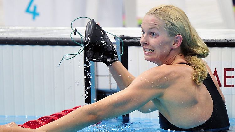 Die zwölftbeste Zeit reichte Britta Steffen nicht, um ins Finale der besten Acht einzuziehen.