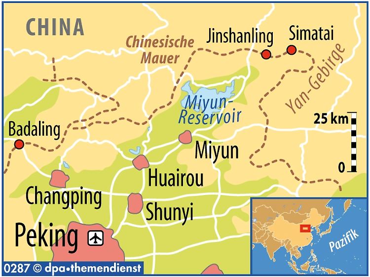 Das größte Bauwerk der Welt: Die Große Mauer sollte China einst vor Angreifern aus dem Norden schützen.