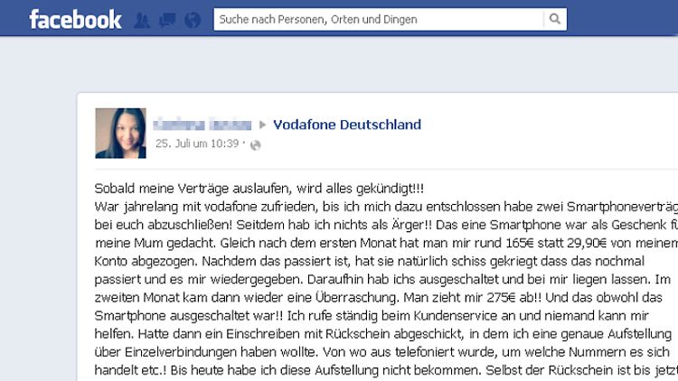 Dieser Beitrag hat auf Vodafone-Facebook-Seite einen Shitstorm ausgelöst.