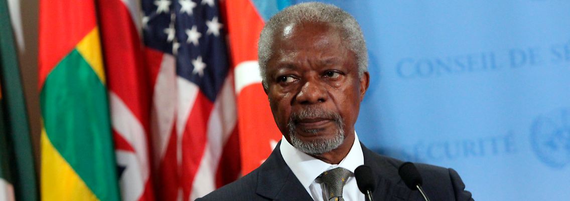 Kofi Annan kündigt seinen Job als Sondergesandter. Er sieht keine Lösung, solange der Sicherheitsrat zertritten bleibt.