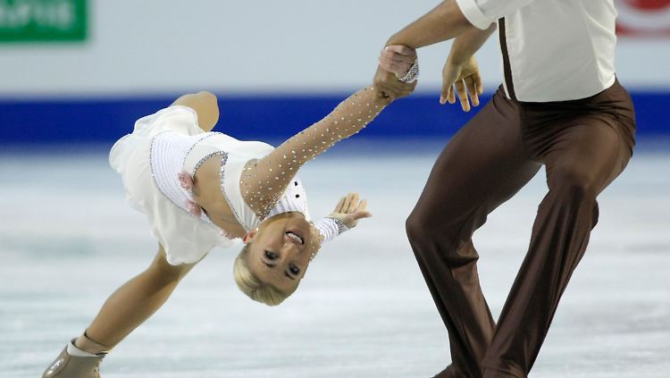 Aljona Savchenko und Robin Szolkowy während ihrer Kür.