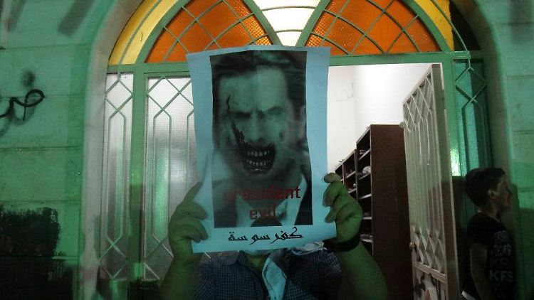 Ein Gegner Assads in Damaskus.