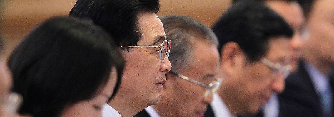 Wird abgelöst: Hu Jintao (2.v.l.)