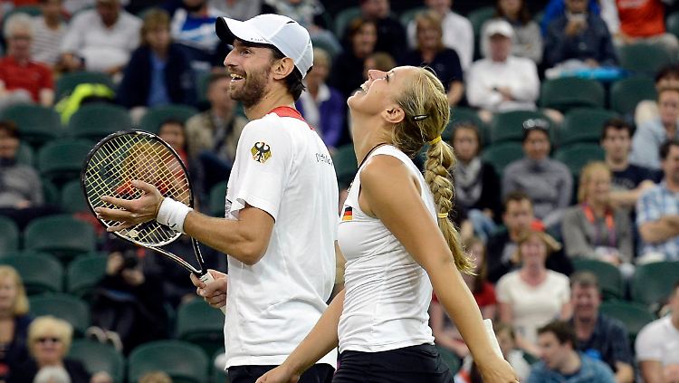 Knapp vorbei an einer Medaille: Das deutsche Mixed-Duo Christopher Kas und Sabine Lisicki.