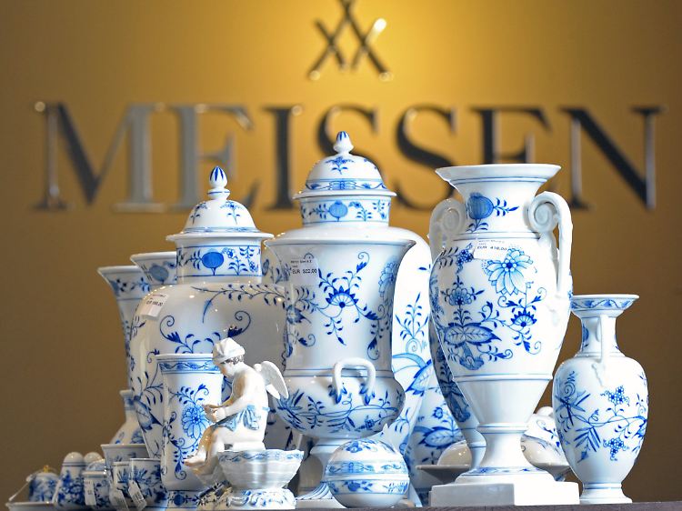 Typisches Zwiebelmuster: Meissener Porzellan war auch in Krisenzeiten gefragt.