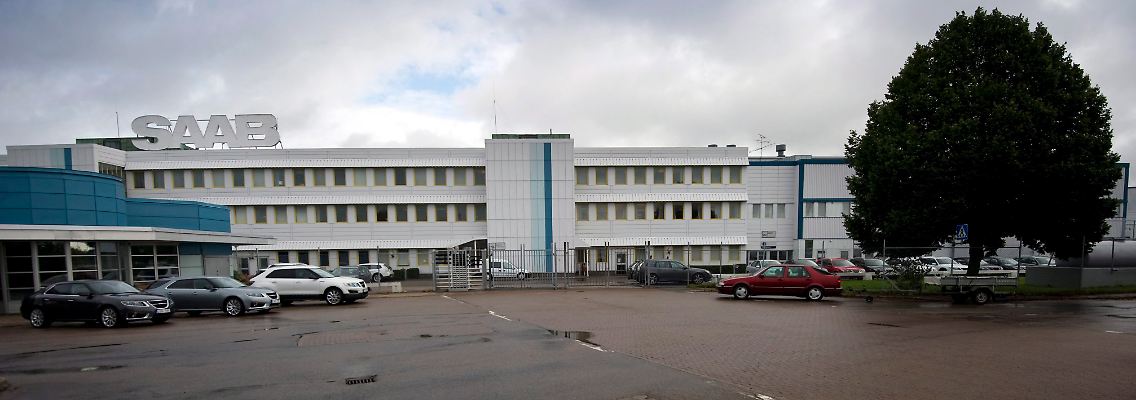 Ein leerer Parkplatz: Die Saab-Zentrale in Trollhattan (Archivbild).