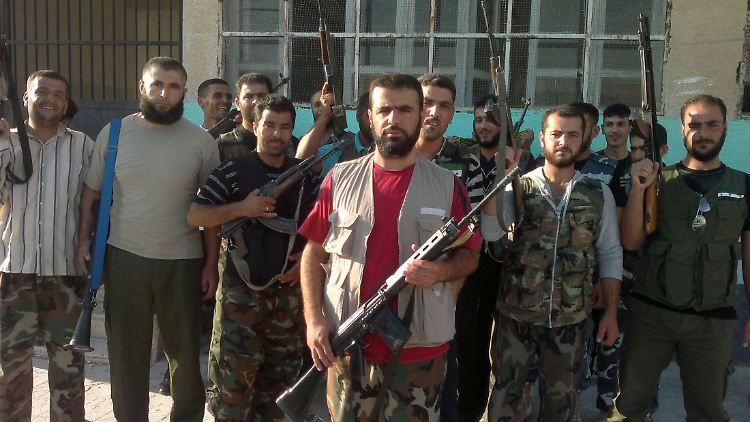Mitglieder der Freien Syrischen Armee in der Region Idlib im Nordwesten Syriens.
