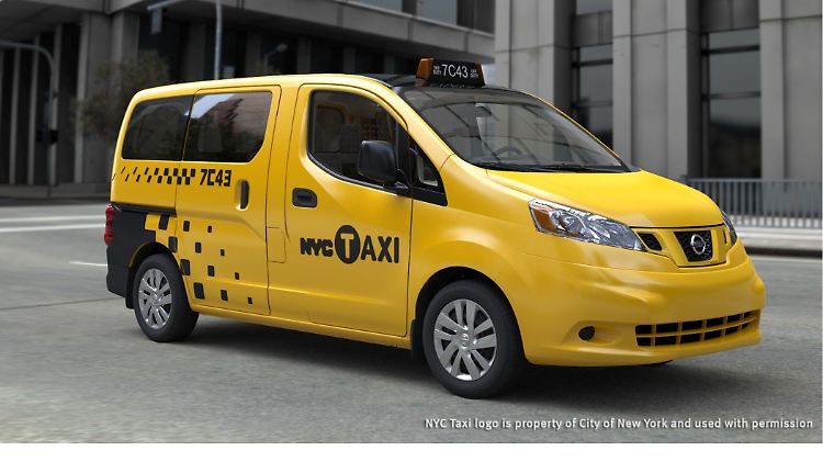 Hier noch in Gelb, bald in Schwarz: der Nissan NV200
