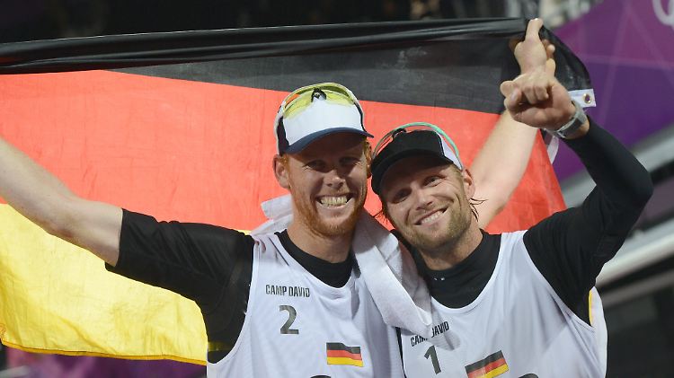"Wir sind total happy": Julius Brink und Jonas Reckermann. 