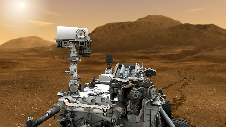 Angekommen. Curiosity wird von der Erde aus gesteuert. Doch manche Entscheidungen trifft er selbst.