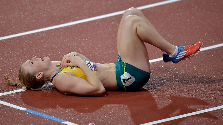 Erst zittern vor Anspannung, dann vor Glück: Sally Pearson wurde Olympiasiegerin über 100 Meter Hürden, wusste das aber nicht sofort.