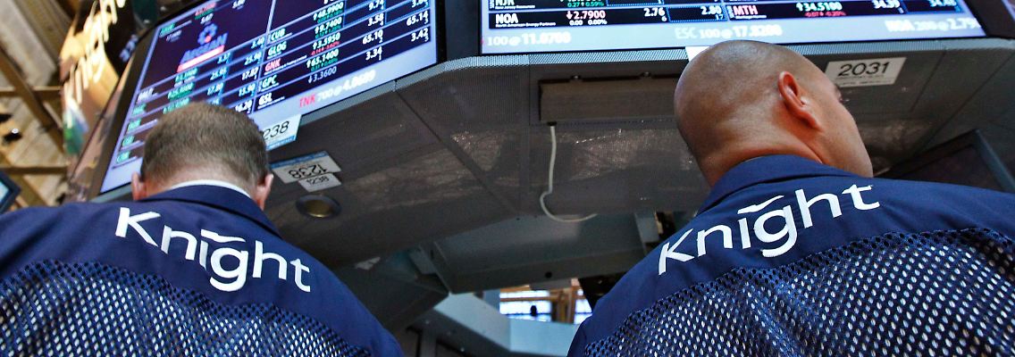 Händler von Knight Capital an der New Yorker Börse.