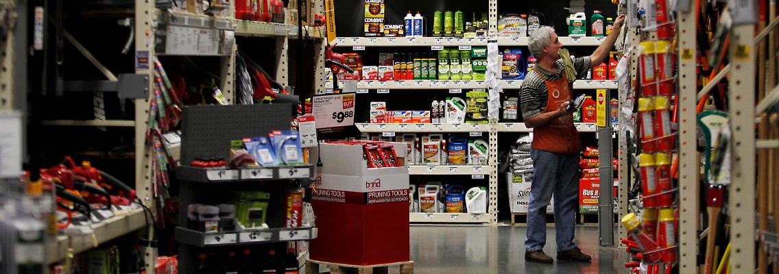 Baumarkt bleibt Baumarkt: In den Gängen einer Home-Depot-Filiale in Kalifornien.
