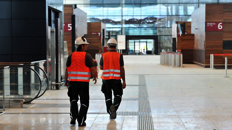 Nicht viel los am BER: Von Hektik auf den letzten Metern ist auf der Baustelle nichts zu sehen.