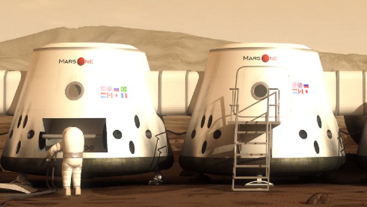 Eine holländische Vision: Leben in Wohnmodulen auf dem Mars.