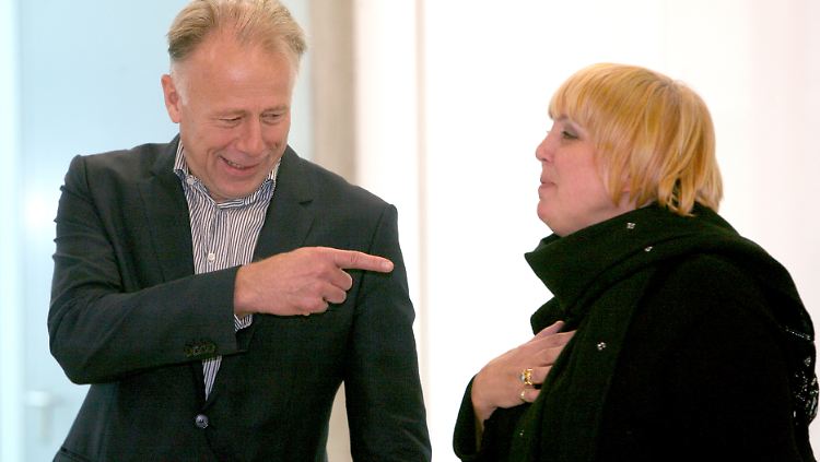 Verstehen sich gut: Jürgen Trittin und Claudia Roth hatten ihre Bewerbung bereits bekannt gegeben.