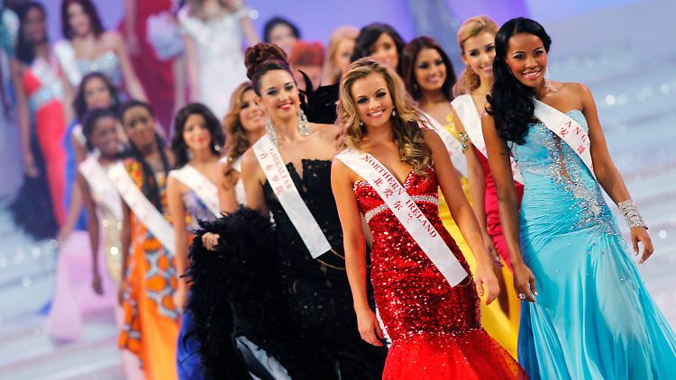 Kandidatinnen zur Miss-World-Wahl 2012.