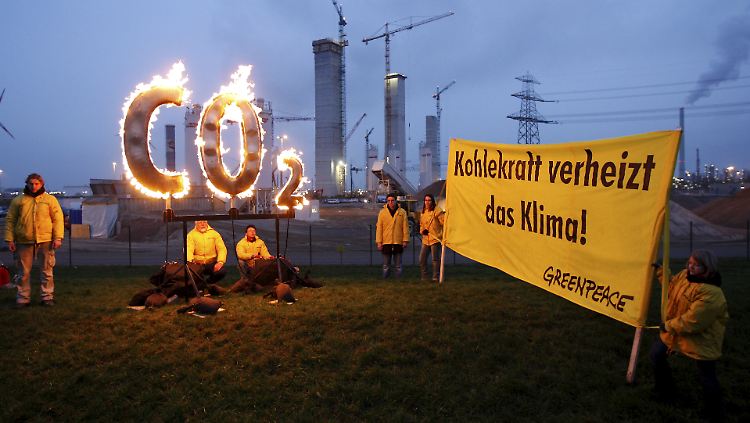 Greenpeace-Protest gegen neue Kohlekraftwerke