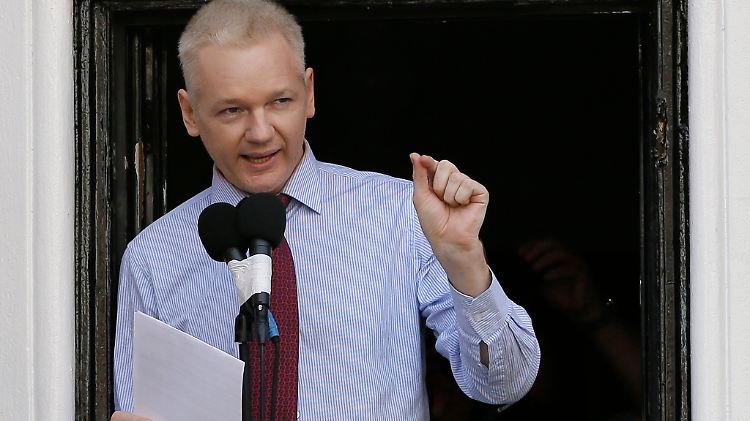 Gerade mal 10 Minuten dauerte die Rede von Julian Assange.