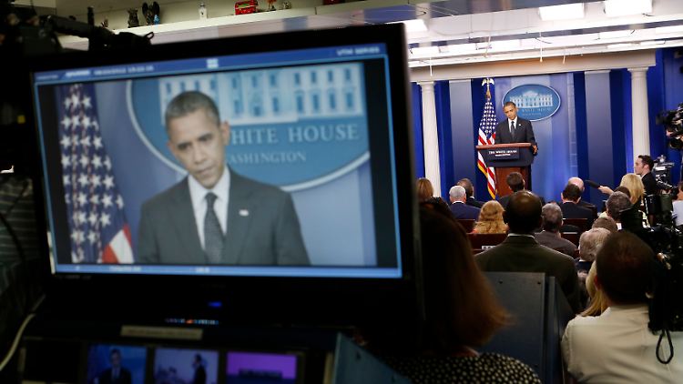 Obama hatte kurzfristig ins Pressezentrum des Weißen Hauses geladen.