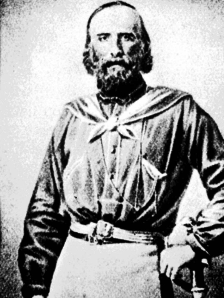 Zeitgenössische Aufnahme des italienischen Freiheitskämpfers Garibaldi. Der in Nizza geborene Italiener ist einer der populärsten Protagonisten der dortigen Einigungsbewegung 1820- 70.