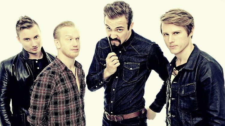 "Wir sind nicht Radiohead": Royal Republic alias Hannes Irengård, Jonas Almén, Adam Grahn und Per Andreasson (v.l.n.r.).