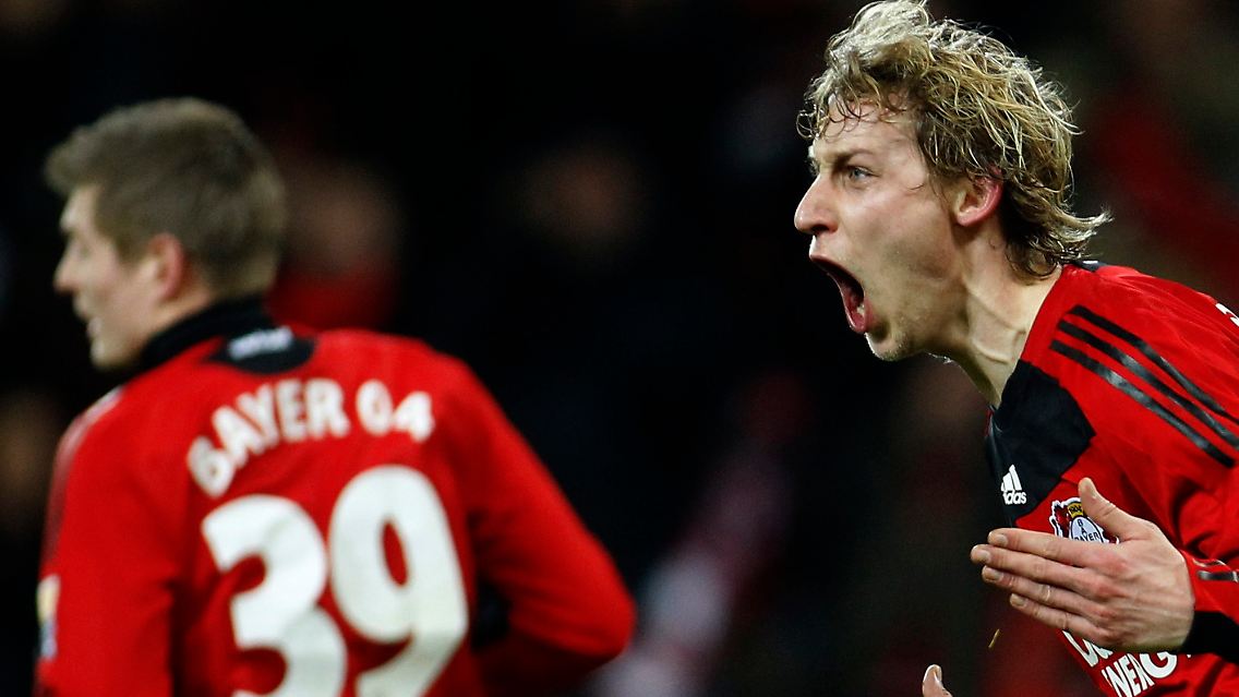 Schrei es raus: Leverkusens Stefan Kießling feiert sein Tor.