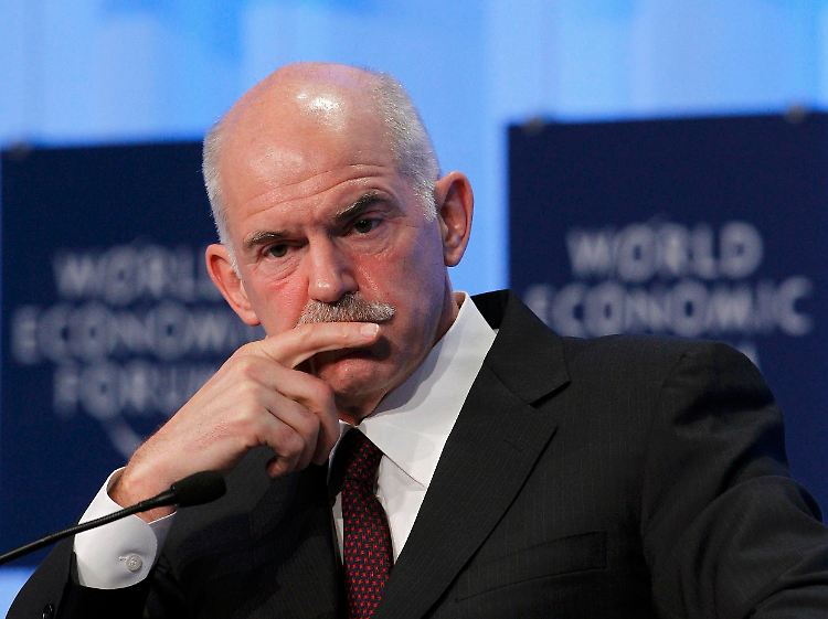 Greift zum Haushaltsmesser: Giorgos Papandreou, hier in Davos.