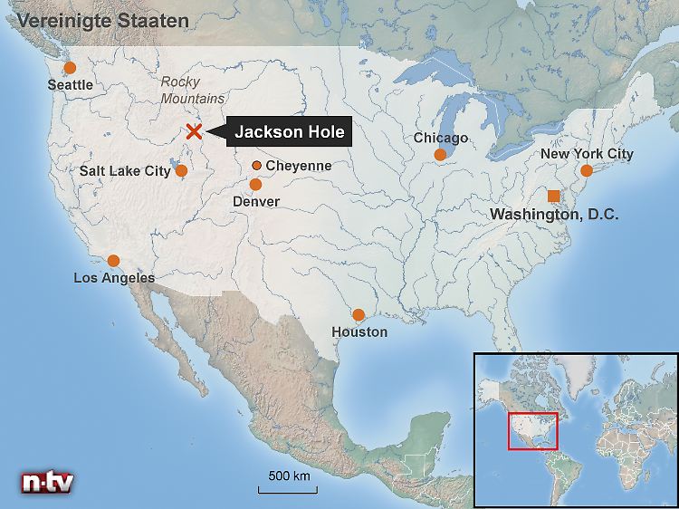 Weit entfernt von den großen Finanzzentren: Jackson Hole, der Tagungsort des alljährlichen Treffens der Notenbanker, liegt in einem Tal am Rande der Rocky Mountains im US-Bundesstaat Wyoming.