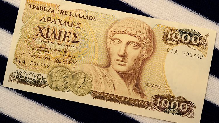 1000 Drachmen waren seinerzeit 5,70 DM.