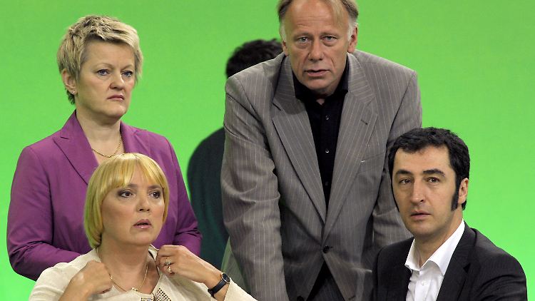 Fraktionschefs und Bundesvorsitzende der Grünen: Künast, Trittin, Roth und Özdemir.