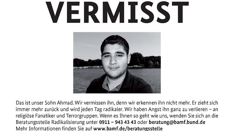 Ein Plakat der Kampagne gegen Radikalisierung Jugendlicher des Bundesinnenministeriums.