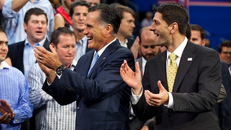 Hauptsache, die Show stimmt: Mitt Romney und Paul Ryan in Tampa.