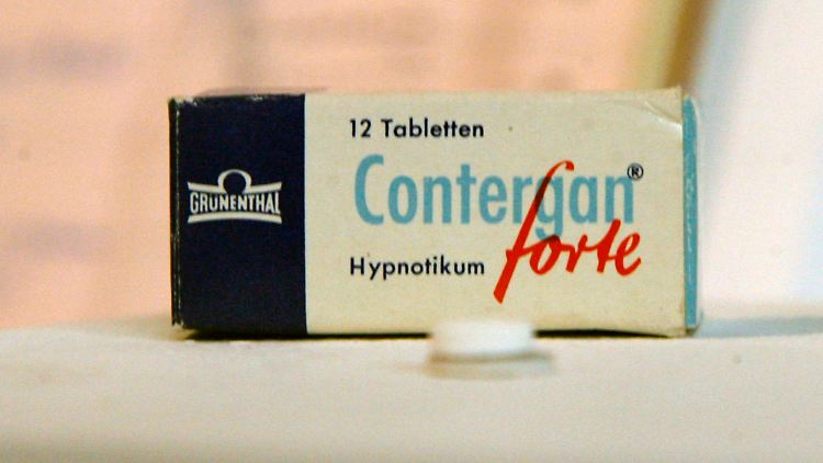 Eine Packung Contergan im "Haus der Geschichte" in Bonn.