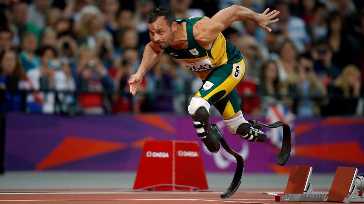 Pistorius beim Start des 200-Meter-Laufs.