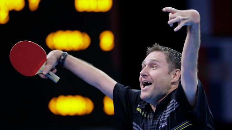 Erst der Jubel über Gold für Tischtennisspieler Jochen Wollmert.