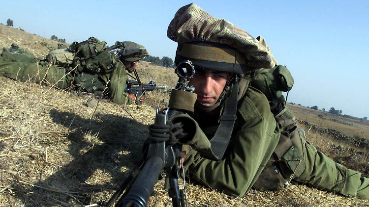 Israelische Soldaten bei einer Übung auf den Golan-Höhen.