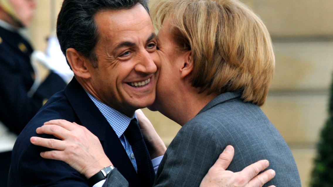 Pure Harmonie: Merkel und Sarkozy in Paris.