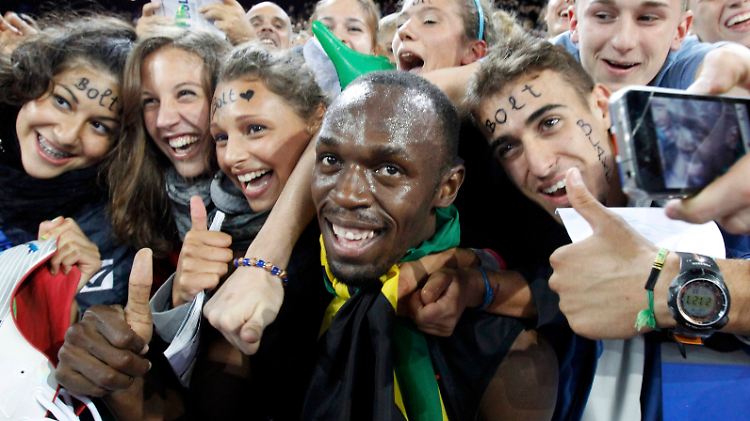 Ausflug in die Welt des Fußballs: Usain Bolt.