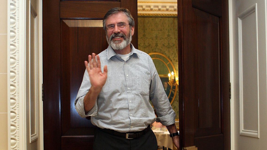 Sinn-Fein-Chef Adams während der Verhandlungen mit der DUP.