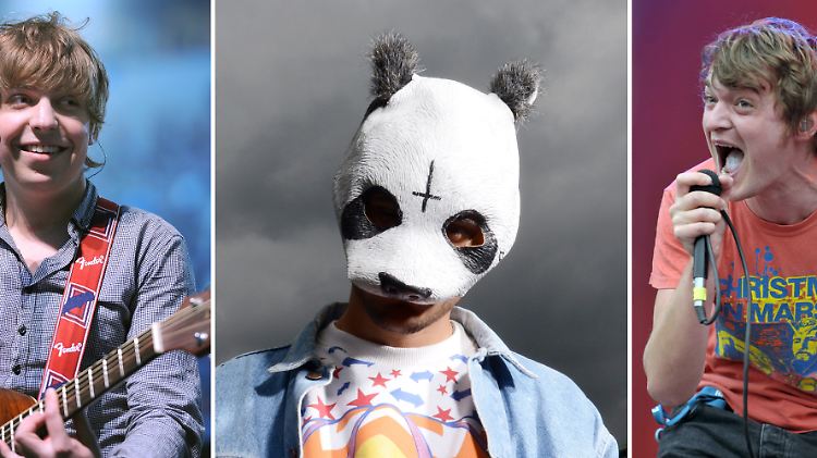 Chartsstürmer bei der Berliner Musikwoche: Philipp Poisel,  Rapper Cro und Sänger Sebastian Madsen von der Band Madsen.