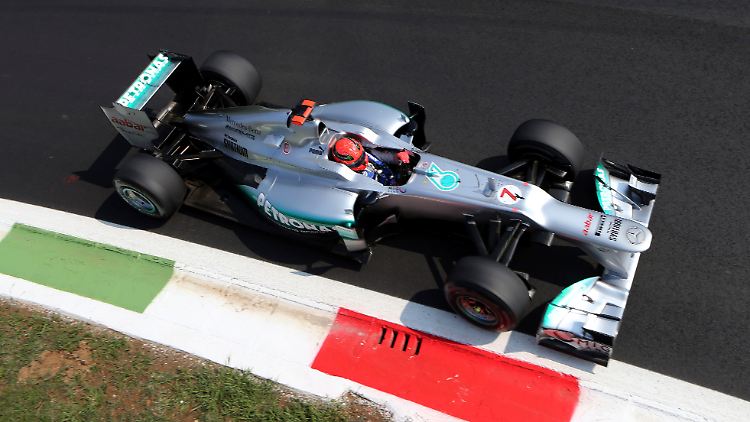 Schneller, schneller, Schumacher. Im ersten Training in Monza wusste er zu gefallen.