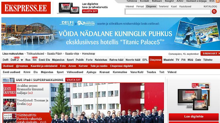 Internetauftritt des "Eesti Ekspress".