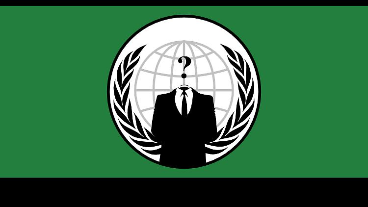 Die Flagge der Anonymous-Bewegung.