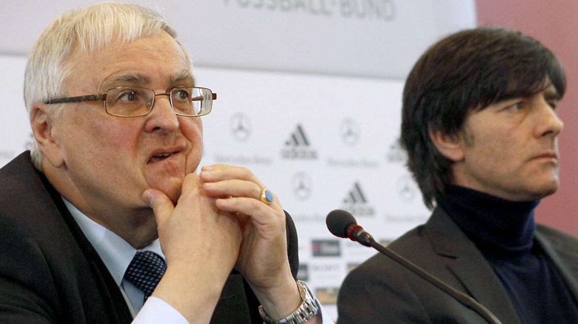 Superstimmung in Frankfurt: Theo Zwanziger und Joachim Löw.