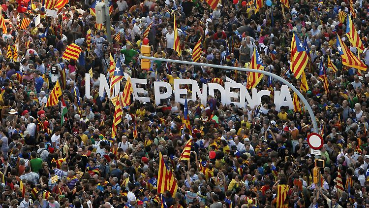 Rufe nach Unabhängigkeit in Barcelona.