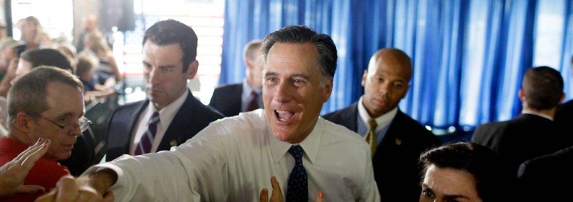 Romney bei seinem Auftritt in Jacksonville.