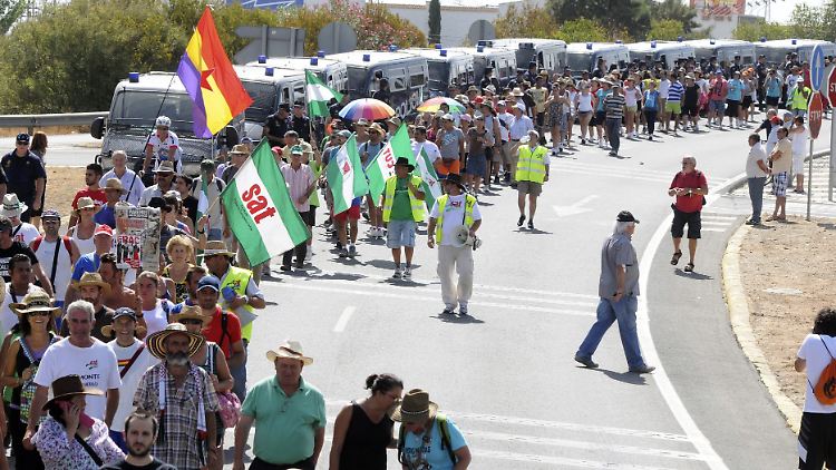 Protest gegen Arbeitsmarktreformen in Sevilla.